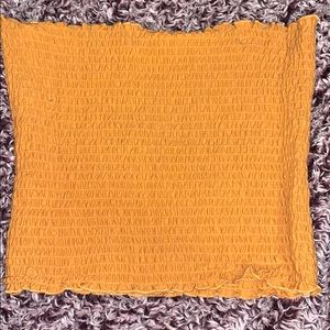 Strapless ruffled top